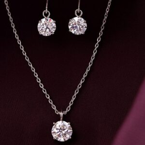 Silver Pendant with Earrings